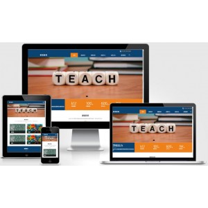 (自适应移动端)响应式教育培训集团网站pbootcms模板 大气的教育培训机构网站源码