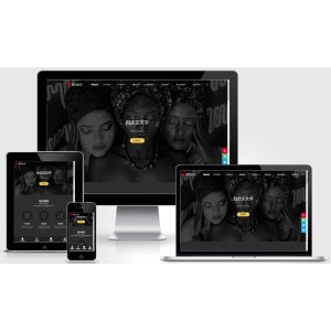 XH018黑色版响应式设计公司类展示型企业网站源码