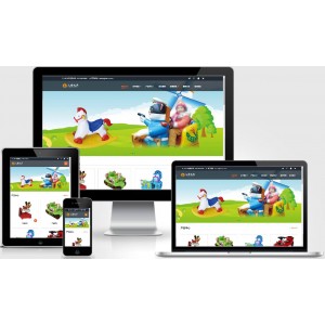 (自适应手机端)HTML5响应式儿童乐园玩具批发制造类企业网站pbootcms模板 玩具游乐设施网站源码